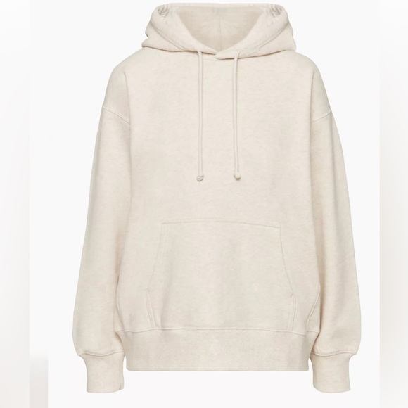 Aritzia Terry Fleece Boyfriend Hoodie in Oatmeal - Picture 3 of 7
